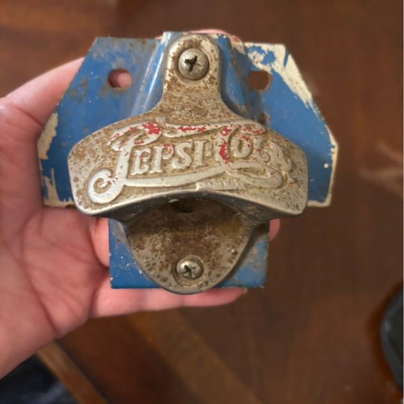 Pepsi Other - Vintage Pepsi-Cola Wall-Mounted Bottle Opener in Blue and Silver